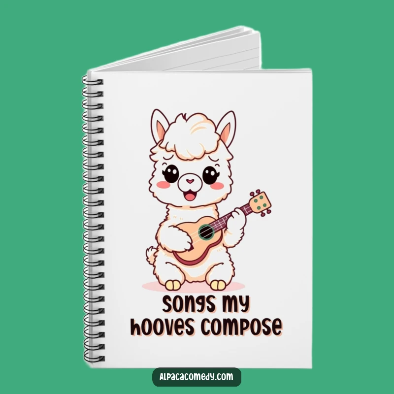 Funny Alpaca Ukulele Notebook - Jot Down Tunes and Ideas Gift