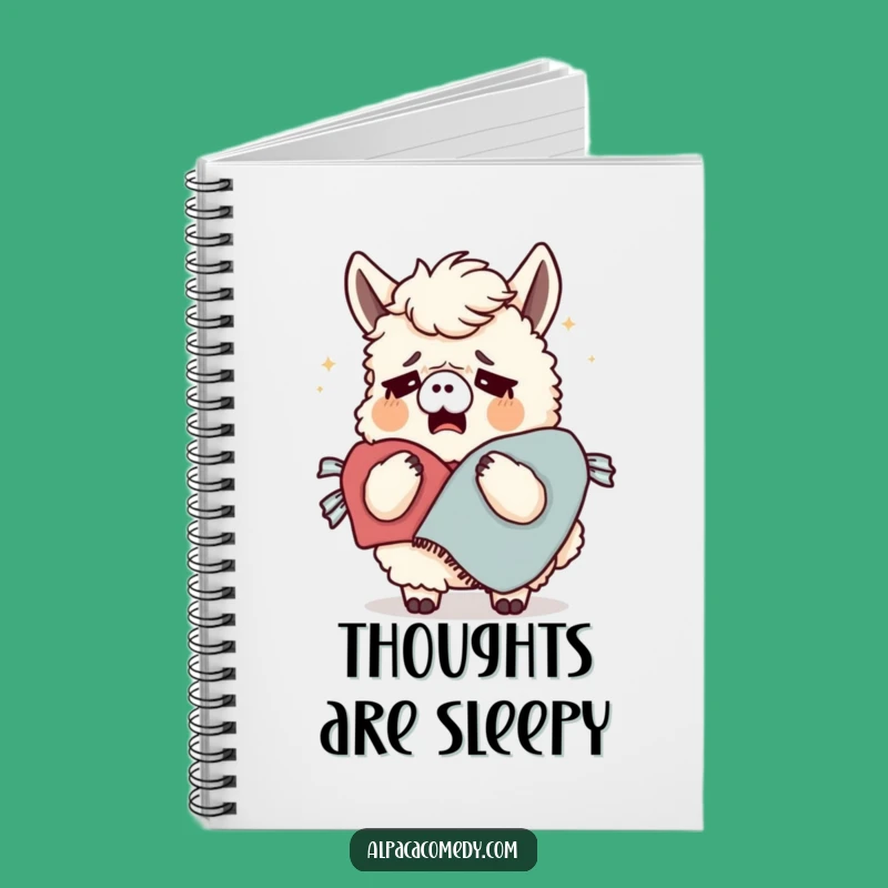 Funny Tired Alpaca Notebook - Cozy Yawn Pages for Your Thoughts