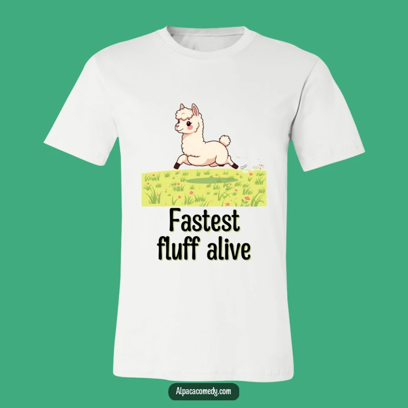 Funny Energetic Alpaca Galloping Tee - Fast Fun Gift