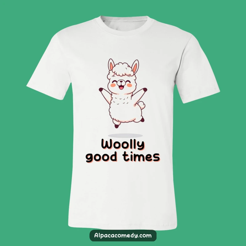 Funny Alpaca Joy Jump T-Shirt, Flying Wool Alpaca Gift for Him