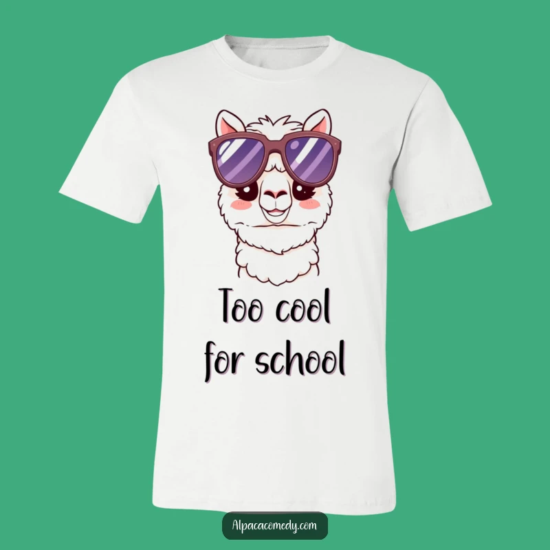Funny Kawaii Alpaca Sunglasses T-Shirt - Cool Happy Design, Hilarious Gift Tee