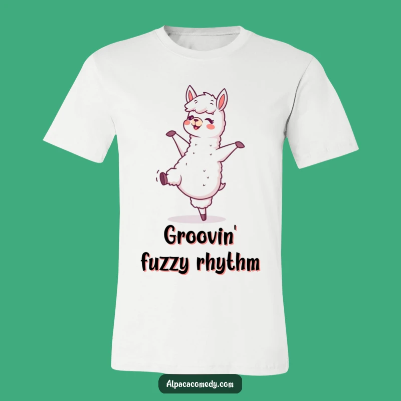 Funny Dancing Alpaca T-Shirt - Joyful Llama Character Tee for Parties