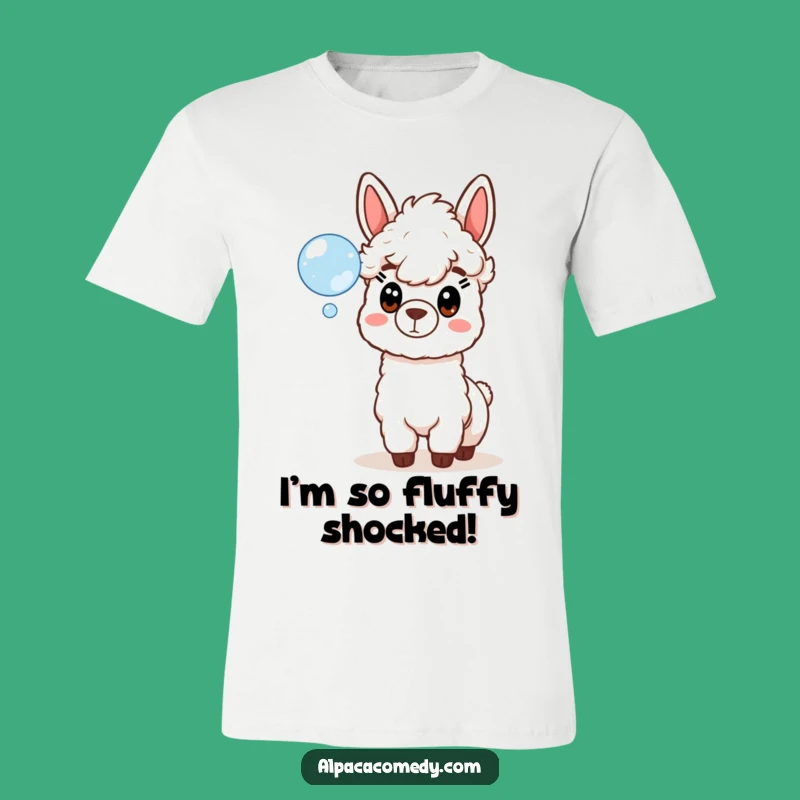 Funny Surprised Alpaca T-Shirt - Awesome Gift for Comedy Animal Fans
