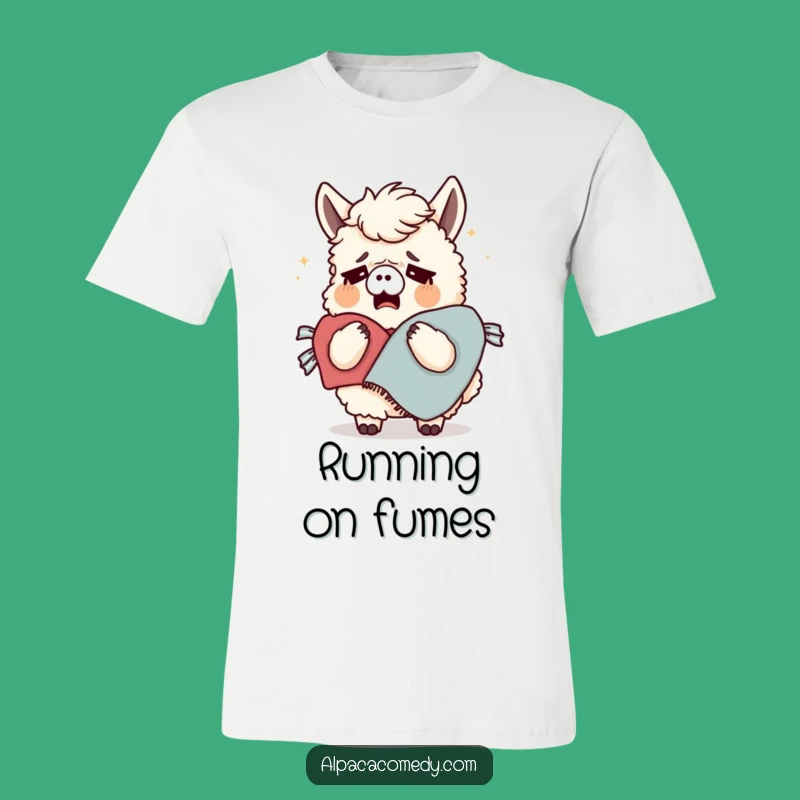 Funny Tired Alpaca Yawning Tee - Cozy Blanket LoverFunny Gift