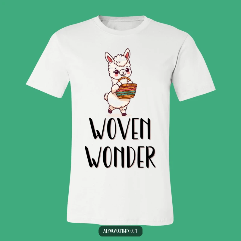 Funny Alpaca Fiesta Basket T-Shirt: Vibrant & Whimsical Wearable Art Gift
