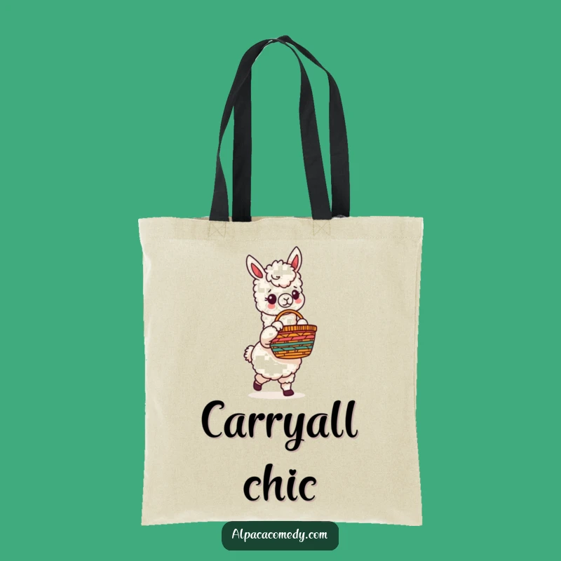 Funny Alpaca Fiesta Basket Tote Bag: Stylish & Spacious Carry-All Gift