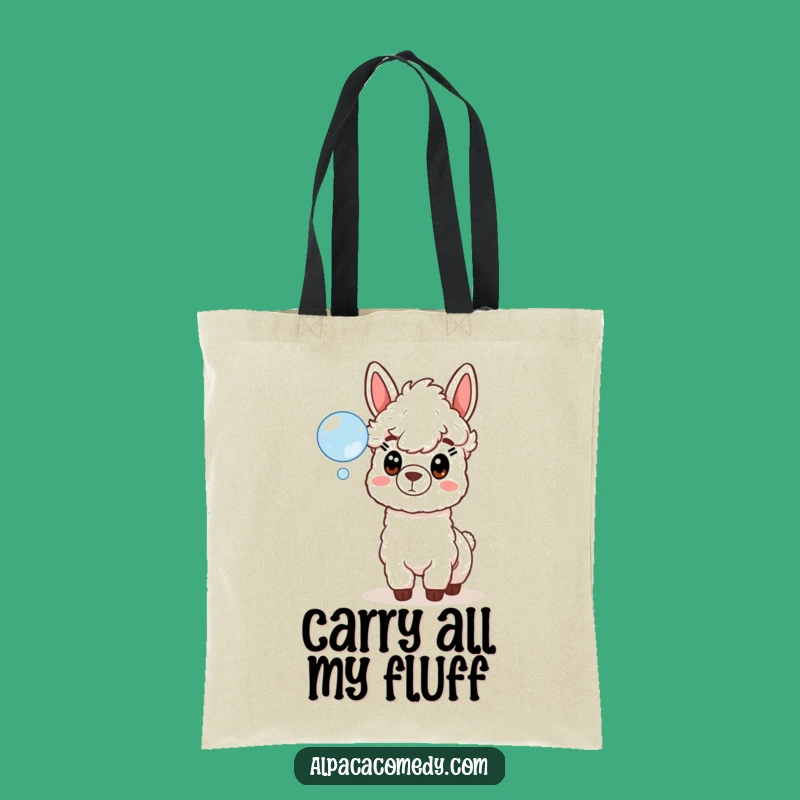 Funny Alpaca Bubble Surprise Tote Bag - Carry Your Laughs in Style