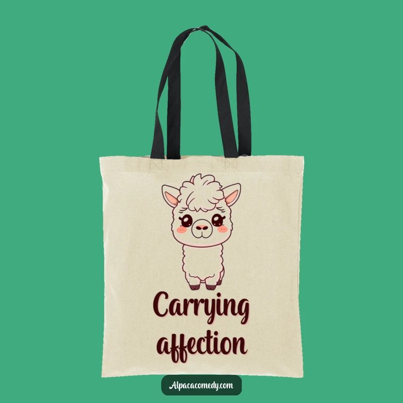 Funny Friendly Alpaca Tote Bag - Carry Gentle Nuzzles Style