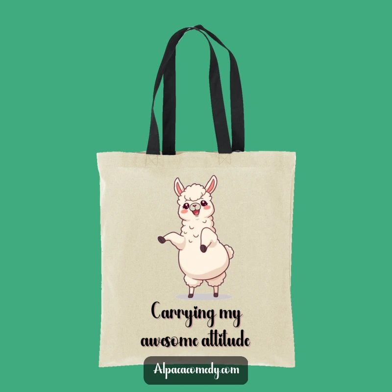 Funny Alpaca Cartwheel Tote Bag: Spacious and Hilarious for Daily Errands