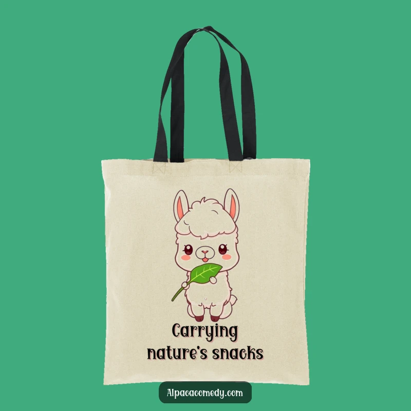 Funny Alpaca Munch Tote Bag - Chic Snack Time Accessory
