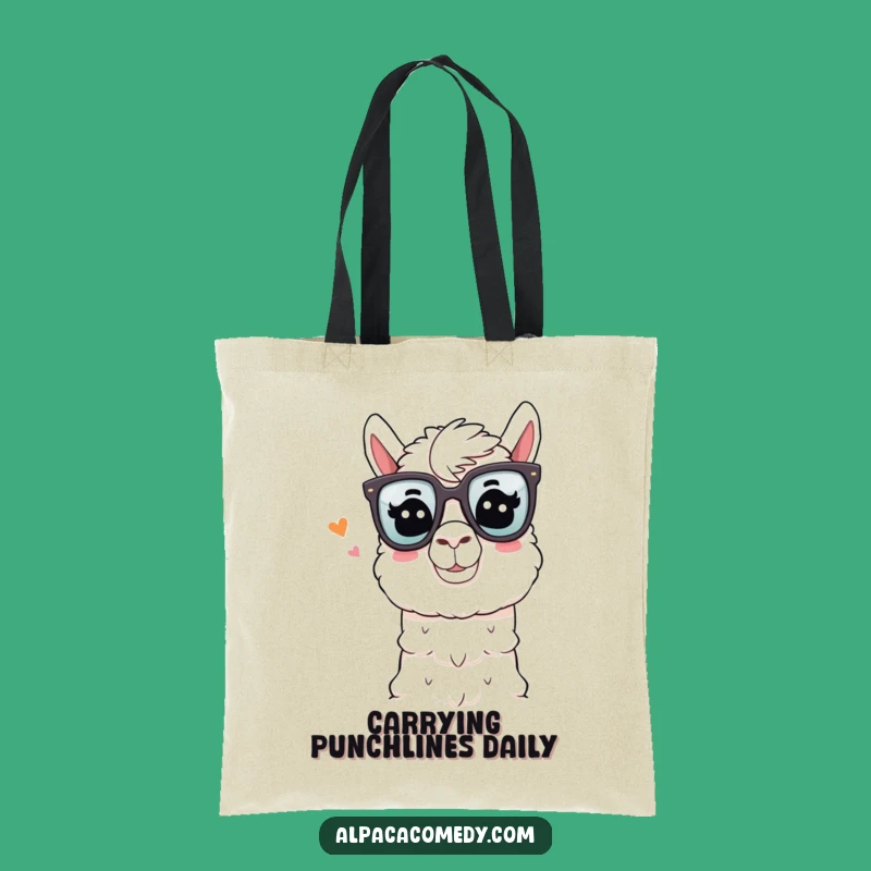 Funny Alpaca Joke Tote Bag: Carry Your Laughs with Style