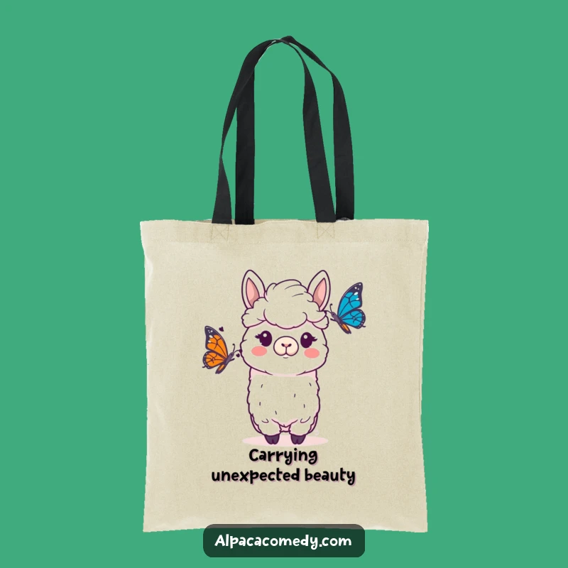 Funny Alpaca Surprise Tote Bag - Chic Nature Accessory