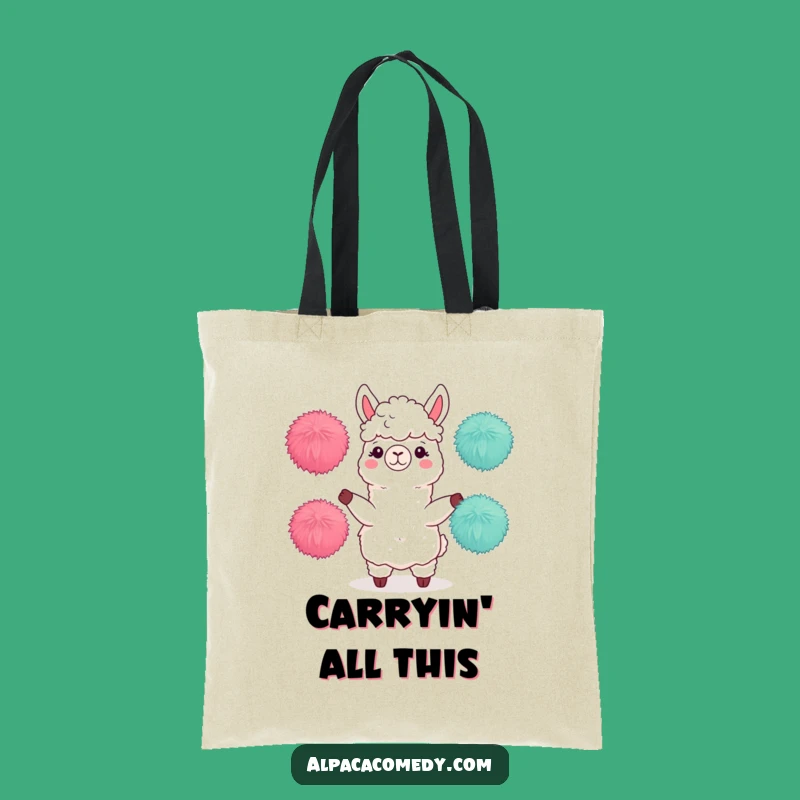 Funny Juggling Alpaca Tote Bag - Carry Your Essentials with Skill